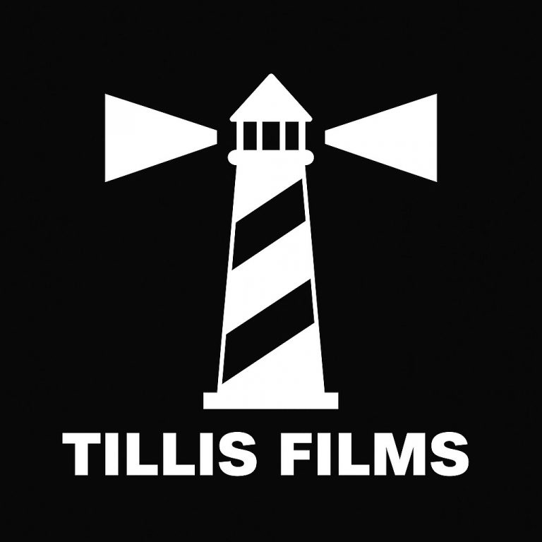 Logo on black background